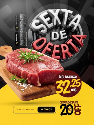 Sexta de Oferta Ofertas Com Até 20% OFF PSD Editável