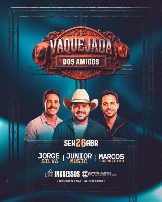 Vaquejada Dos Amigos Sex 26 Abr Flyer Musical Forró PSD Editável