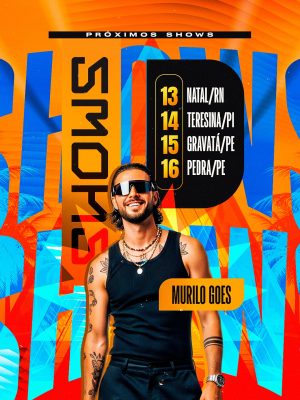 Flyer Agenda Próximos Shows Murilo Goes PSD Editável