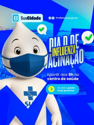  Prefeitura Dia D Vacinação Centro de Saúde PSD Editável