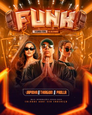Funk Japinha THIAGUIN PAOLLA Segunda-Feira 01.Dezembro PSD Editável
