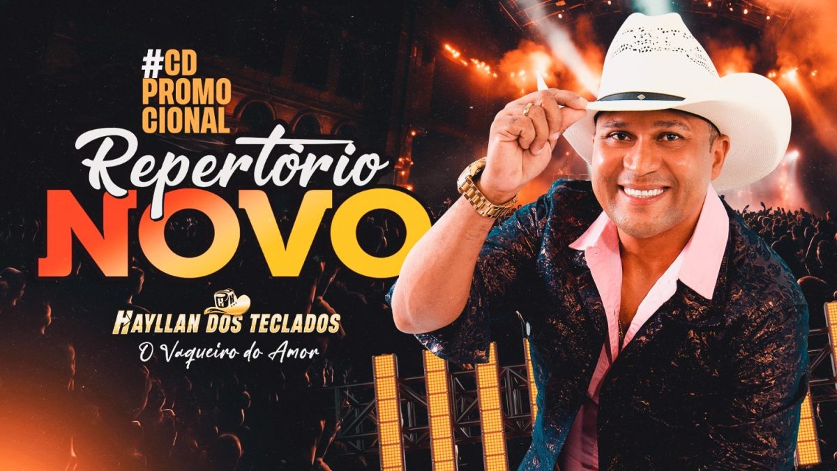 CD Promocional Repertório Novo Hayllan dos Teclados O Vaqueiro do Amor PSD Editável