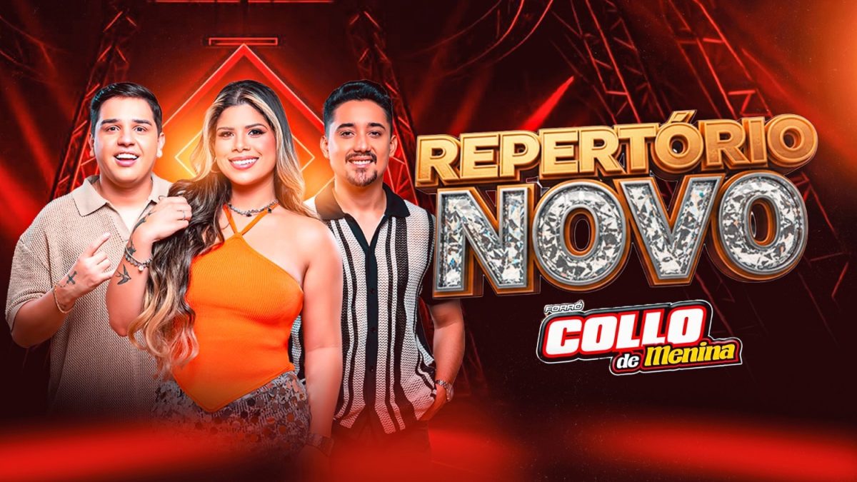 Música Forró Colla de Menina Repertório Novo Banner PSD Editável