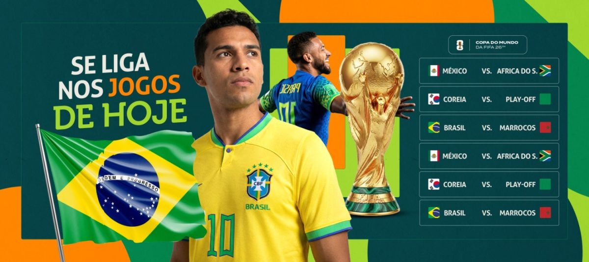 Copa do Mundo Se Liga Nos Jogos de Hoje Carrossel PSD Editável