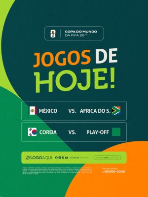 Copa do Mundo Jogos de Hoje PSD Editável