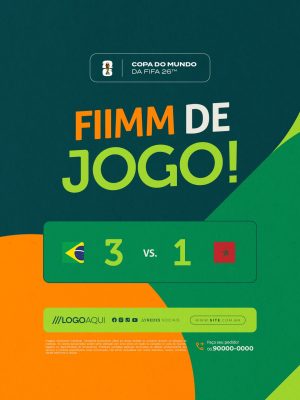 Copa do Mundo Fiimm de Jogo PSD Editável