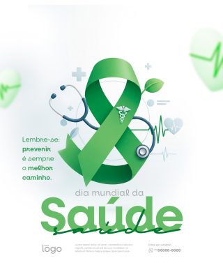 Saúde Dia Mundial da Saúde Lembrar Prevenir é o Melhor Caminho PSD Editável