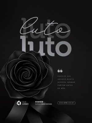 Luto Aquele Que Amamos Nunca Morrem PSD Editável