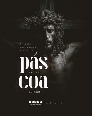 Páscoa 05 de Abril A Morte Foi Vencida PSD Editável