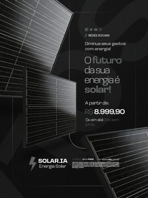 Energia Solar O futuro da Sua Energia é Solar PSD Editável