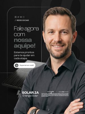 Energia Solar Fale Agora Com Nossa Equipe PSD Editável