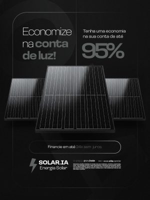 Energia Solar Economize Na Conta de Luz PSD Editável