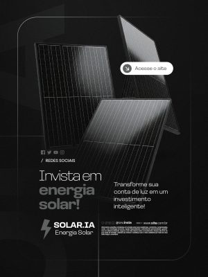 Invista Em Energia Solar Transforme Sua Conta de Luz Em Um Investimento Inteligente PSD Editável