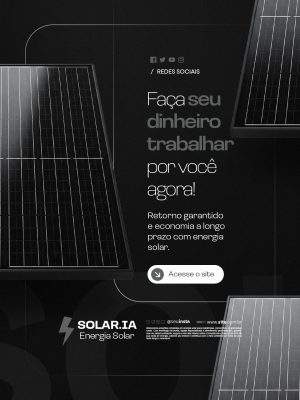 Solar.IA Faça Seu Dinheiro Trabalhar Por Você Agora PSD Editável