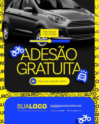 Seguro Adesão Gratuita Faça Sua Cotação Online PSD Editável