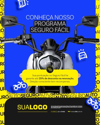 Seguro Conheça Nosso Programa Seguro Fácil PSD Editável