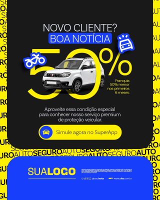 Seguro Novo Cliente Boa Notícia Aproveite Essa Condição PSD Editável