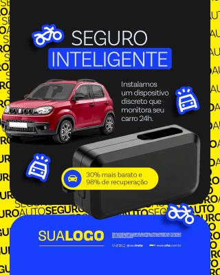 Seguro Inteligente Instalamos Um Dispositivo Discreto Que Monitora Seu Carro PSD Editável