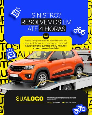 Seguro Sinistro Resolvamos em Até 4 Horas PSD Editável