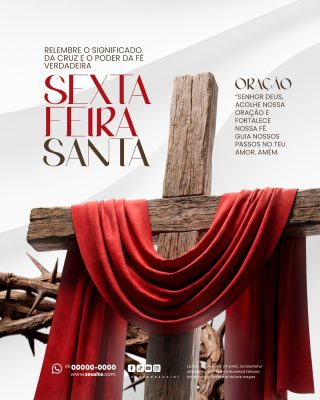 Sexta Feira Santa 03 de Abril Social Media PSD Editável