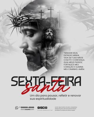 Sexta Feira Santa 03 de Abril Social Media PSD Editável