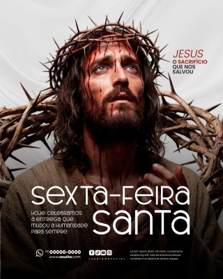 Sexta Feira Santa 03 de Abril Social Media PSD Editável