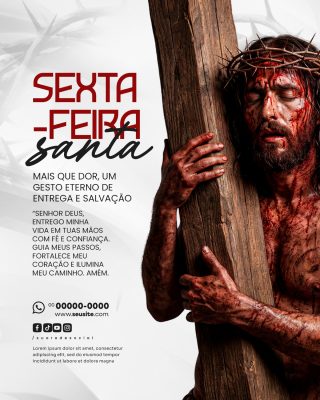 Sexta Feira Santa 03 de Abril Social Media PSD Editável