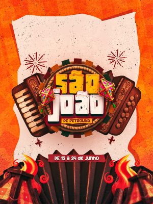 São João de Petrolina De 15 a 24 de Junho Arte Festiva PSD Editável