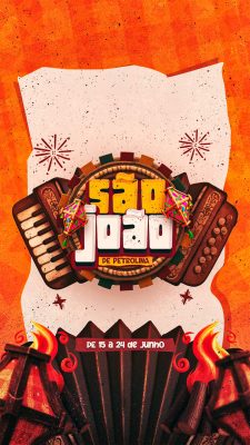 São João de Petrolina Festival de 15 a 24 de Junho PSD Editável