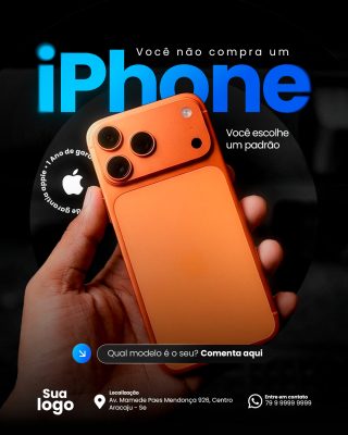 iPhone Você não compra um Você escolhe um padrão PSD Editável