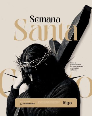 Semana Santa Sinta a profundidade da reflexão PSD PSD Editável