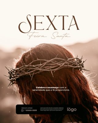Sexta-feira Santa Celebre o recomeço com a serenidade PSD Editável