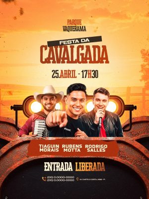 Flyer Próximos Shows Festa da Cavalgada PSD Editável