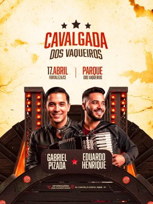 Flyer Próximos Shows Cavalgada dos Vaqueiros PSD Editável