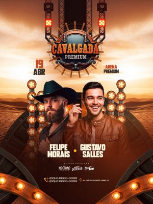 Flyer Próximos Shows Cavalga Premium PSD Editável