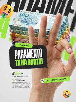 Pagamento Tá Na Conta Saque Agora Mesmo PSD Editável