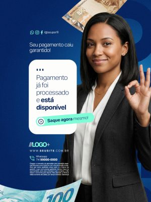 Pagamento Tá Na Conta Pagamento Já Foi Processado PSD Editável