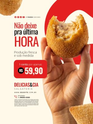 Salgateria Não Deixe Pra Última Hora PSD Editável