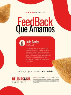 Feedback Que Amamos Salgateria PSD Editável