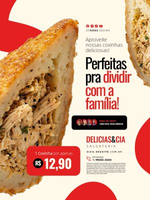 Salgateria Perfeitas Pra Dividir Com a Família PSD Editável