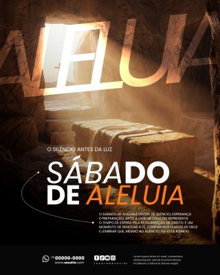 Sábado de Aleluia Quaresma Semana Santa Social Media PSD Editável