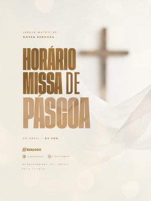 Horário Missa de Páscoa  05 de Abril PSD Editável