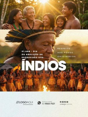 Dia da Abolição da Escravidão dos Índios 01 de Abril PSD Editável