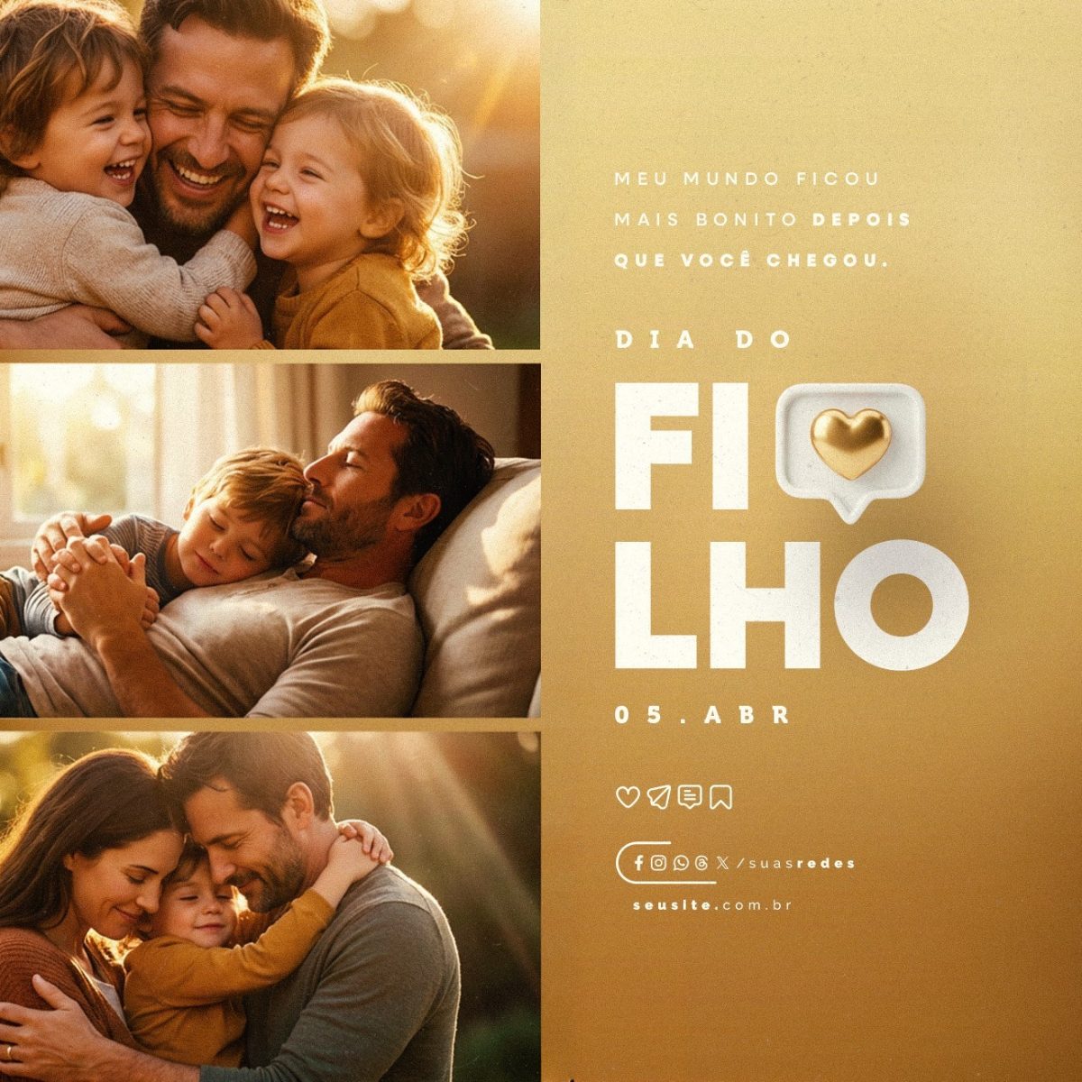 Dia do Filho 05 de Abril PSD Editável