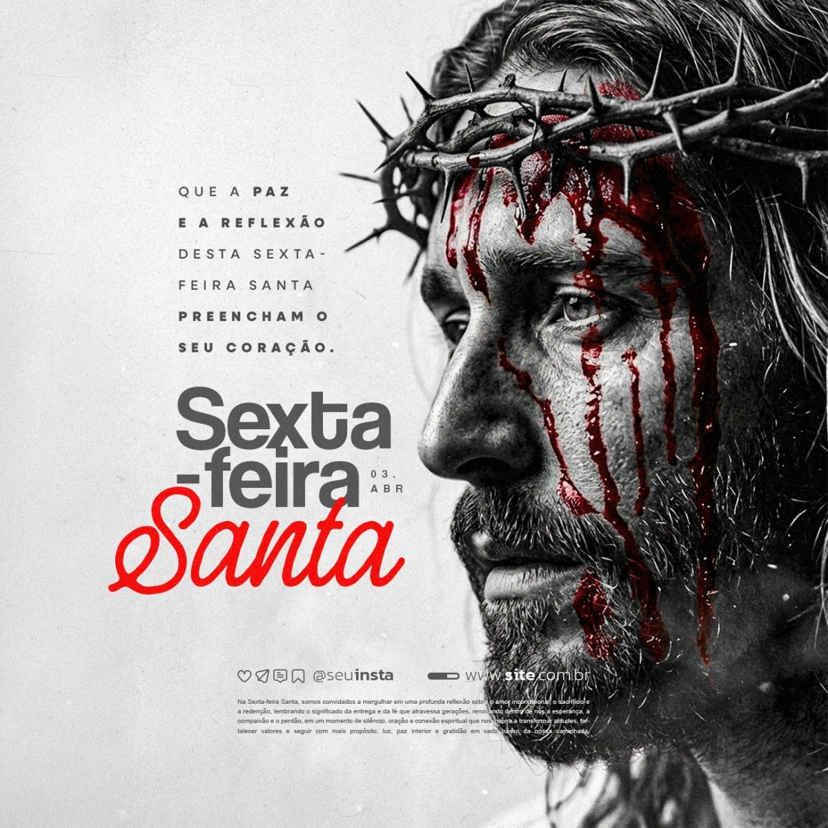 Sexta-feira Santa 03 Abril PSD Editável