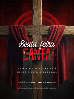 Sexta-feira Santa 03 Abril Hoje é Dia de Silenciar PSD Editável