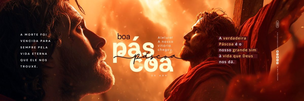 Carrossel Boa Páscoa 05 abril a Morte Foi Vencida PSD Editável