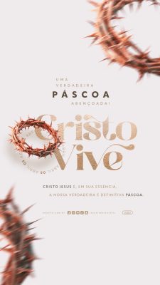 Story Um Verdadeira Páscoa Abençoada PSD Editável