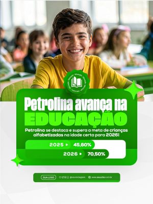 Avanço na Educação Avança Sucesso Estudantil Campanha PSD Editável