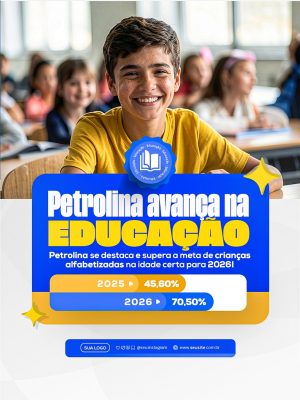 Avanço na Educação Avança Sucesso Estudantil Campanha PSD Editável